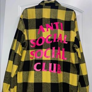 Anti Social Social Club Board Games Yellow Flannel S